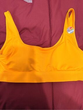 PINK Victoria's Secret Scoop Sports Bralette - Bright Orange